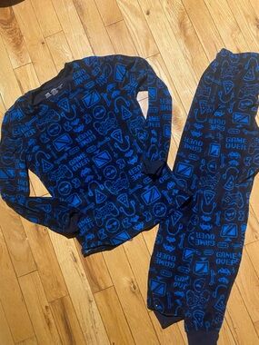 George Blue and Black Video Game Print Kids Pajama Set